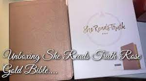 Featuring she reads truth devotionals and scripture reading plans that include supplemental passages for deeper understanding, this bible invites every woman to count themselves among the she reads truth community of women in the word of god every. Unboxing Of My She Reads Truth Rose Gold Bible Youtube