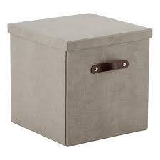 Storage cube ottomans & storage ottomans : Bigso Marten Grey Storage Cubes The Container Store