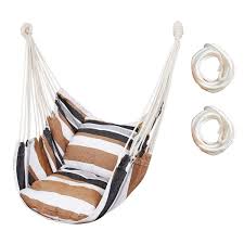 Curbside pickup · everyday low prices · savings spotlights Hammock Chair Hanging Rope Swing Seat For Indoor Outdoor Sturdy Cotton Weave Hammock Swing Max 300lbs Hanging Hammock Chair For Bedroom Patio Porch Wooden Bar And Pillows Not Included Khaki Buy Online