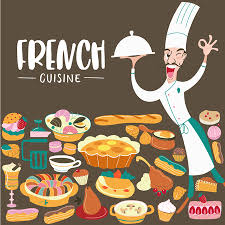 Cook restaurant quality meals from around the world, with authentic flavour and quality ingredients. French Cuisine The Cook Holds The Dish In His Hand Menu Template French Restaurant Coffee Shop Large Set Of French Dishes Vector Illustration Tasmeemme Com