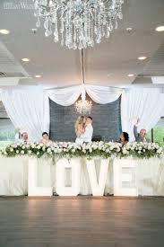 Love Marquee Wedding Letters Greenery Head Table Flowers Elegantwedd Wedding Reception Head Table Head Table Wedding Backdrop Head Table Wedding Decorations