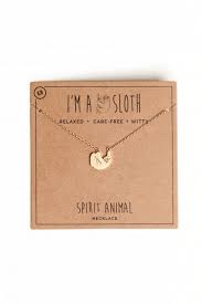 Sloth Spirit Animal Necklace Pet Necklace Spirit Animal Sloth