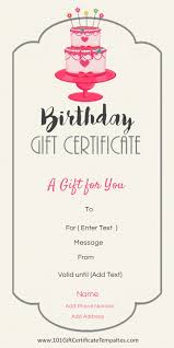 Birthday Gift Certificate Template Google Docs Birthday Gift Certificate Templates 101 Gift Certificate Templates Free Birthday Gifts Printable Gift Certificate Gift Certificate Template
