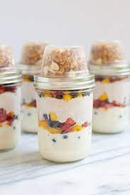 Second, the empty containers can be upcycled into adorable wine glasses or hanging planters. Meal Prep Fruit And Yogurt Parfaits Wholefully