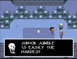Then you probably can't resist the mystery of a good puzzle. Just Noticed Sans Is Being Nicer To Papyrus In Genocide By Saying He Should Have Used Junior Jumble Because Frisk Is Skipping Puzzles Undertale