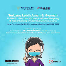 Sriwijaya Air On Twitter Untuk Anda Yang Akan Melakukan Penerbangan Dari Jakarta Kini Anda Dapat Melakukan Rapid Test Covid 19 Di Kantor Cabang Sriwijaya Air Melawai Jakarta Info Lebih Lanjut Hubungi Call Center