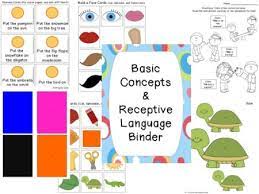 Basic Concepts And Receptive Language Activity Receptive Language Activities Receptive Language Speech Language Activities