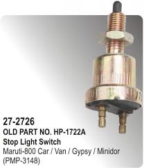 While diagnosing brake light issues, keep in mind that the brake switch controls all three lights. Stop Light Switch Maruti 800 Car Van Gypsy Minidor Pmp 3148 Hp 27 2726 For Maruti Suzuki 800 Gypsy Van Parts Big Boss