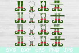 Download Christmas Elf Feet Monogram Files Graphic By Tiffscraftycreations Creative Fabrica PSD Mockup Templates
