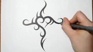 Hello, friend, i am draw a heart with wings art for you, please watch, how to draw a heart with wings | easy drawing | draw wings and heart, easy 3d 100+ bes. How To Draw A Cross With A Heart Tribal Art Youtube