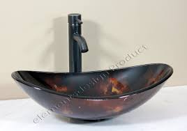 Whether you are swapping out your sink or doing a complete remodel, we bathroom design and installation services, lighting, watersense, bath linens, bath & body, bente and moxie products are excluded from this promotion. Bathroom Artistic Oval B9019 Combo Glass Vessel Sink With Oil Rubbed Bronze Faucet Drain Amazon C Glass Vessel Sinks Oil Rubbed Bronze Faucet Bronze Faucet