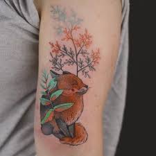 Chillin Fox Dzolama Graphicdesign Tattoo Tattoos Ink Fox Plant Graphic Art Tattrx Tattoogirls Body Art Tattoos Tattoos Fox Tattoo