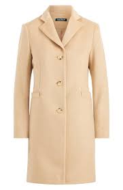 New lauren ralph lauren womens coat double faced camel wool blend 4 msrp $545. Lauren By Ralph Lauren Wool Blend Reefer Coat Petite In Camel Natural Lyst