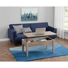 This one features a bottom shelf for storing more stylish objects, and a liftable top compartment can also be used as a desk in a small space. Parson S Lift Top Coffee Table Sonoma Oak Walmart Com Walmart Com