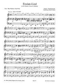 „saison in salzburg, operette von fred raymond. Enzian Lied Klavier Gesang Pdf Noten Von Aus Saison In Salzburg Operette In F Dur