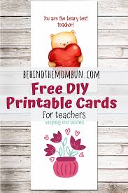 I recommend using a ruler and craft knife to cut out the card so that you get a really straight cut. 4 Free Teacher Appreciation Cards For Valentine S Day Behind The Mom Bun