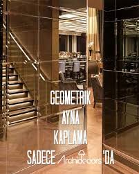 Duvar Ayna Kaplama Geometrik Aynalar Duvar Oturma Odasi Dekorasyonu