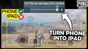 Turning Your Phone Into Ipad 3rd Person Perspective Camera View Ipad Vs Phone Pubg Mobile Bgmi Youtube