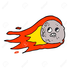 Then, color it in with orange, yellow, and red to represent the hot gases that it's made up of. Cartoon Doodle Flaming Asteroid Royalty Free Cliparts Vectors And Stock Illustration Image 110510035