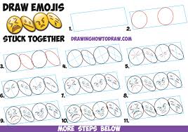 Our easy drawing ideas are based on simple and easy strokes. How To Draw Cool 3d Emojis Stuck Together In Accordion Fold Easy Step By Step Drawing Tutorial For Kids How To Draw Step By Step Drawing Tutorials