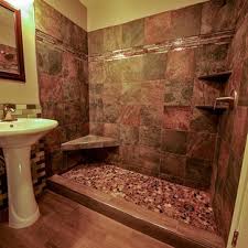We then added large river rock stones and then more gravel stones on top to fill in any holes. River Rock Shower Floor Houzz
