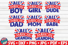 All American Family Bundle Graphic By Mihaibadea95 Creative Fabrica In 2020 Design Bundles Journal Cards Svg
