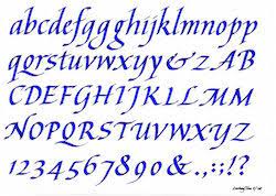 Learn Calligraphy Alphabets This principle applies to the letters a, d, and g in these examples.