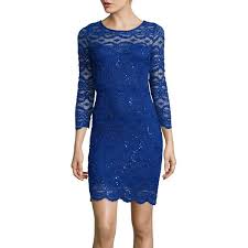 Reign On 3 4 Sleeve V Back Lace Dress 34 Liked On Polyvore Featuring Dresses 3 4 Sle Lace Blue Dress Lace Dress With Sleeves Three Quarter Sleeve Dresses
