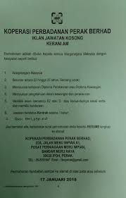 Jawatan kosong terkini di universiti putra malaysia (upm) ogos 2018. Iklan Kekosongan Koperasi Jabatan Tenaga Kerja Perak Facebook