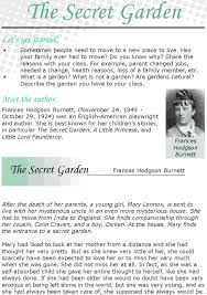 Grade 8 Reading Lesson 3 Classics The Secret Garden Reading Lessons Secret Garden Reading Comprehension Lessons