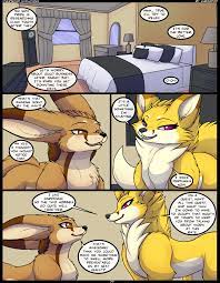 114836 - safe, artist:kuroodod, oc, oc:sam (kuroodod), oc:sloth (kuroodod),  canine, fennec fox, fox, mammal, feral, comic:oversexed evolutions, comic:oversexed  evolutions - vol 3, dialogue, duo, female, male, talking - Furbooru