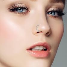 Buy KWUNCCI Double Nose Ring Hoops for Single Piercing 20G Surgical Steel  Spiral Nose Ring for Men Women 6/8/10mm, Stainless Steel, no gemstone at  Amazon.in