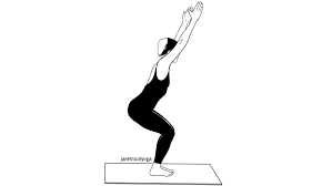 Utkatasana Chair Pose Yoga Drawing Yoga Breathing Chair Pose
