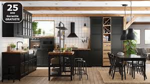 Cuisines Metod Finition Lerhyttan Noir Ikea In 2020 Ikea Kitchen Design Country Kitchen Designs New Kitchen Designs