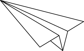 It is a free clip art image of black and white aircraft. Download Banner Transparent Big Image Paper Airplane Clipart Black And White Png Image With No Background Pngkey Com