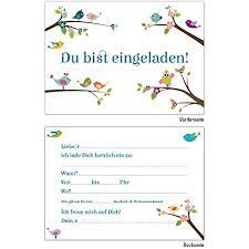 3 was muss in eine einladung zum geburtstag rein? 6 Einladungskarten Din A6 Einladungskarten Niedliche Vogel Zum Geburtstag Einladungen Geburtstagseinladungen Kindergeburtstag Kinder Erwachsene Jungen Madchen Vorlage Karten Set Einschulung Amazon De Burobedarf Schreibwaren