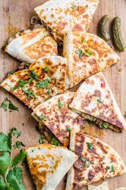 Prepare 1 cup of shredded sharp cheddar cheese (or more, . Philly Cheesesteak Quesadilla Recipe Natashaskitchen Com