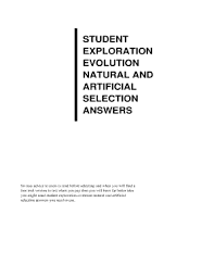 Gizmo answer key evolution natural and artificial selection. Natural And Artificial Selection Gizmo Answer Key Pdf Fill Out And Sign Printable Pdf Template Signnow