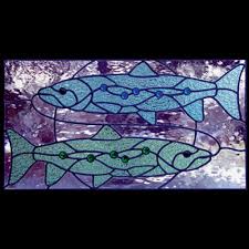 Pisces Stained Glass Fish Pattern One Of Our Patterns For Stained Glass Zodiac Signs Craft A Beautiful Gift U Stained Glass Patterns Stained Glass Zodiac Art