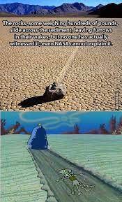 Mysterious Moving Rock Explained Spongebob Funny Funny Spongebob Memes Funny Pictures