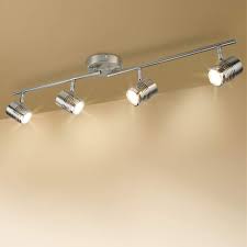 Amazon Com Dllt Led Track Light Complete Track Lighting Kits Flush Mount Ceiling Spot Lights Gu10 Bulbs Included For Kitchen Dining Room Bedroom Hallway 4 Lights Warm Light Home Improvement