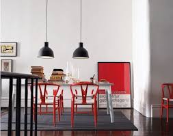 Wish For The Wishbone Wegner Red Dining Chairs Wegner Wishbone Chair Interior Inspiration