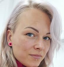 Hot Pink Silicone Double Flare Tunnel