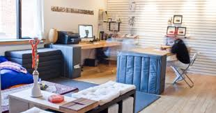 Incredibly Flexible And Playful To Boot This 720 Square Foot Montreal Apartment And Office Expresses I Contemporary Home Office Home Office Home Office Design