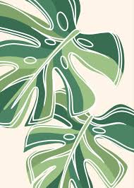 The grey takes away the warmth, while the green adds a touch of color to the room. Green Monstera Leaves By Karsne Redbubble Abstract Wallpaper Design Phone Wallpaper Patterns Abstract Wallpaper