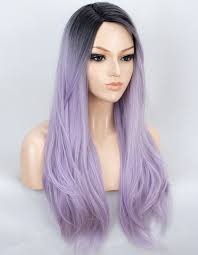 Clip in real remy human hair extensions full head ombre straight black blonde. Amazon Com K Ryssma Ombre Purple Synthetic Wigs For Women Long Straight Machine Made Ombre Wig With Black Roots 22 Inch Beauty