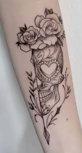 Our favorite skull and flower tattoo designs. 50 Skull Rose Tattoos Meanings Tattoo Designs More
