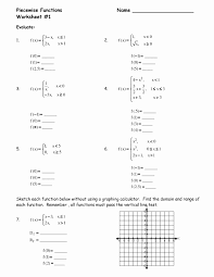 Identify whether or not the graph is a function. Piecewise Functions Worksheet Printable Worksheets And Activities For Teachers Parents Tutors And Homeschool Families