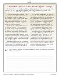 Character Analysis In The Red Badge Of Courage 9th 10th Grade Reading Comprehension Worksheets Reading Worksheets Comprehension Worksheets Reading Comprehension Worksheets