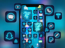 70 Ios 14 App Icon Pack Turquoise Aqua Blue Neon Aesthetic For Iphone Home Screen In 2020 App Icon Homescreen Iphone Iphone Icon